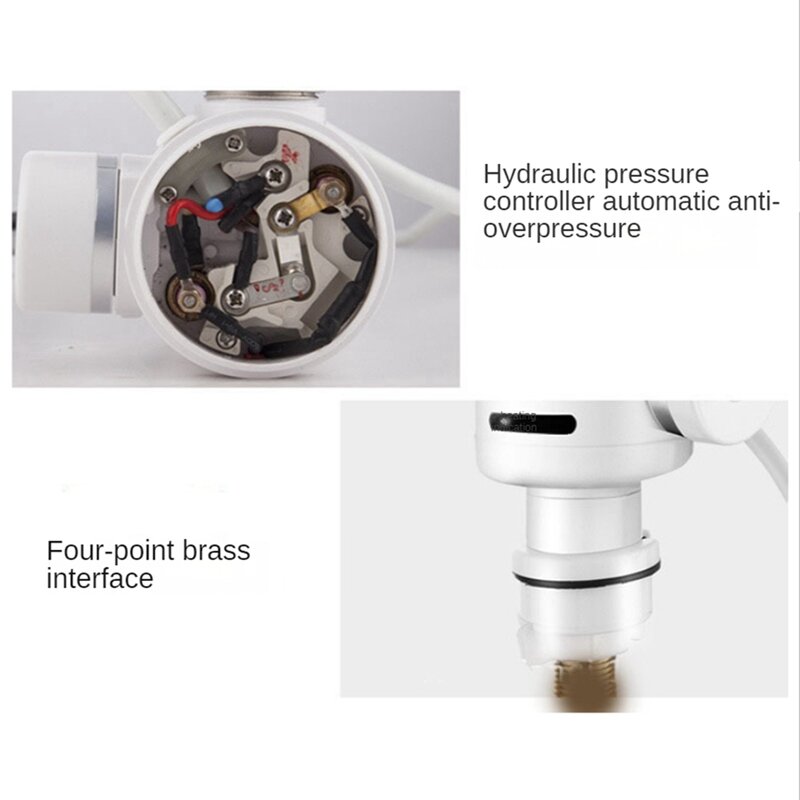 1 Piece Instant Water Heater Electric Kitchen Hot Water Faucet Heater Tap Cold Heating Faucet Tankless Water Heater EU Plug