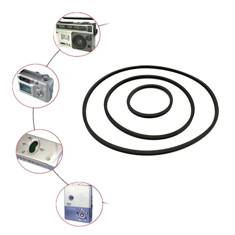 Correa de transmisión de goma cuadrada para grabadora de Cassette, repetidor de cubierta, Audio, CD, DVD, VCD, Universal, 1,2mm de espesor, 1 unidad