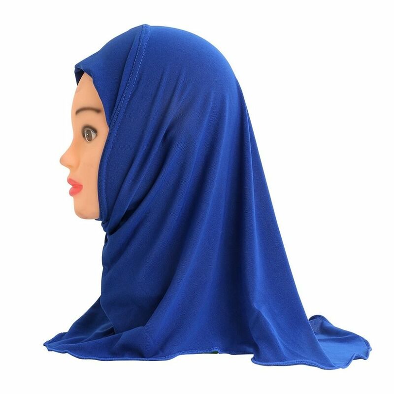 Xales de turbante islâmico para crianças, hijab muçulmano, material elástico macio, 2 a 7 anos, novo