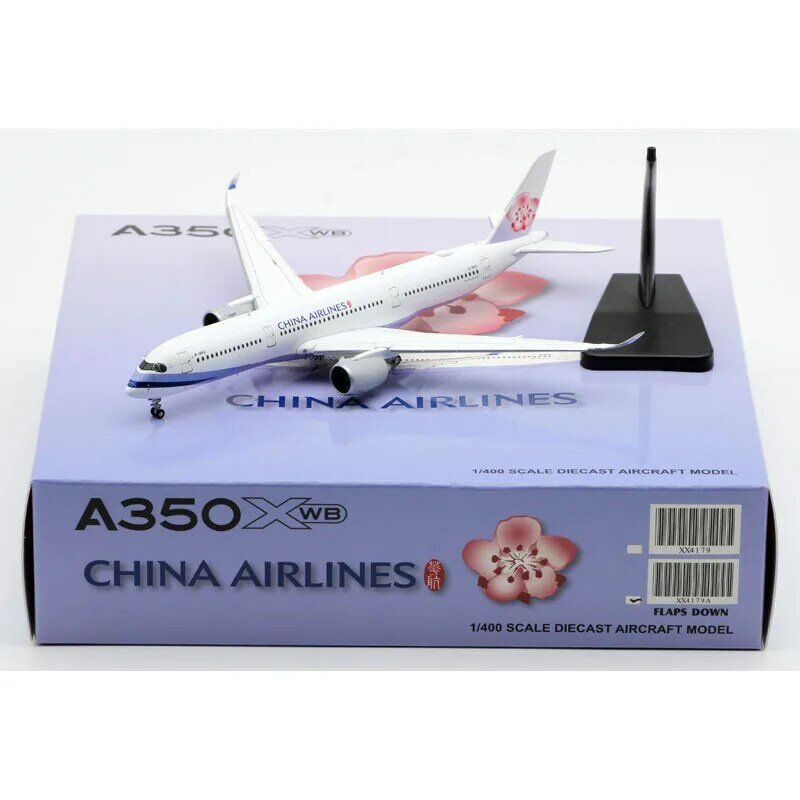 XX4179A Legering Collectible Vliegtuig Gift Jc Wings 1:400 China Airlines "Skyteam" A350-900XWB Diecast Vliegtuigen Model B-18912 Flap Down
