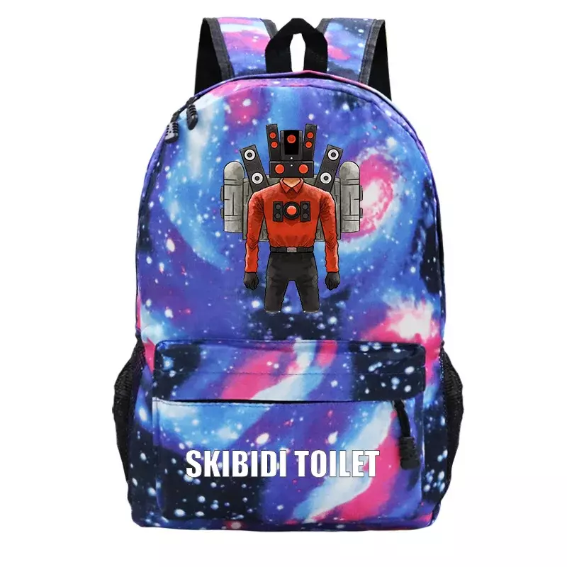 Skibidi-mochila escolar con estampado de dibujos animados para niños, bolsa ligera de Anime, gran capacidad, bolsas de viaje