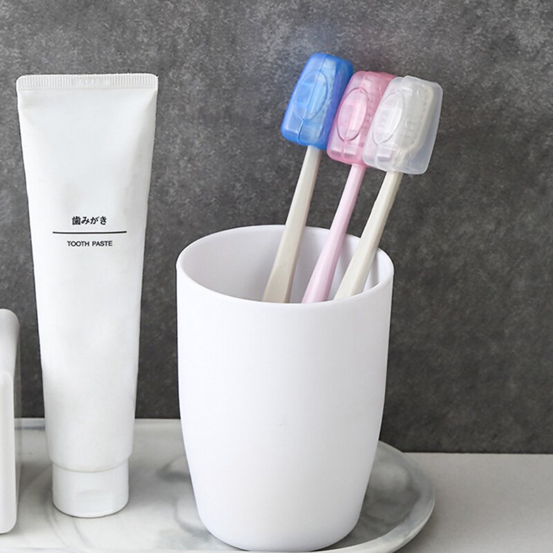5 pçs escova dentes portátil para capa cabeça para caso para viagens caminhadas acampamento caixa escova dentes tampa
