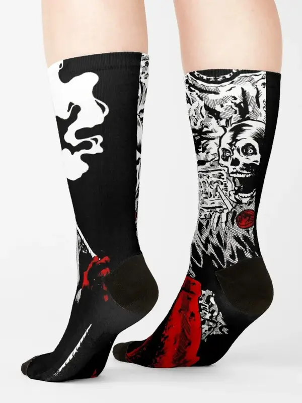 Hellboy-Conjunto de calcetines de algodón para hombre y mujer, medias de tenis de lujo