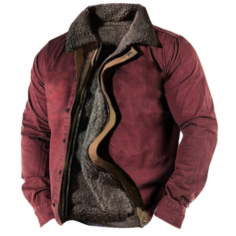 Abrigo pesado de algodón para hombre, chaqueta holgada de manga larga con cremallera, sudadera deportiva de camuflaje informal, invierno, 2023