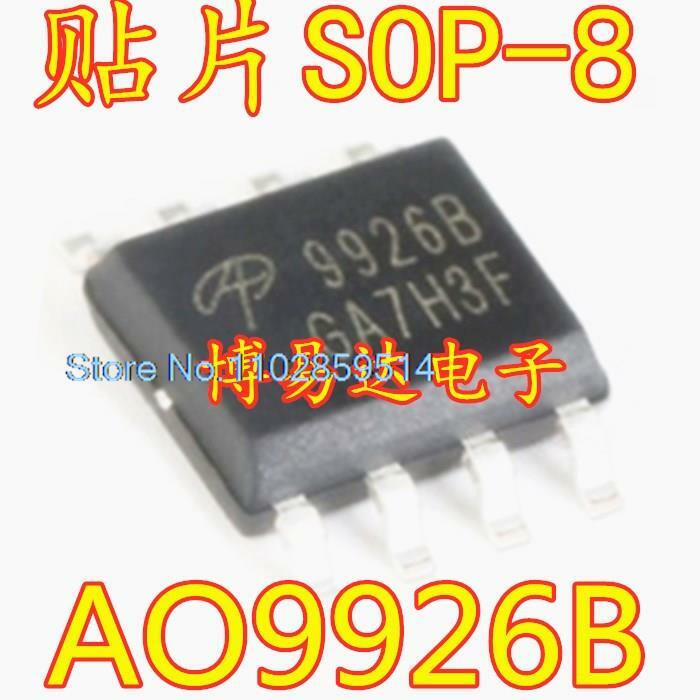AO9926B SOIC-8 N 20V/7.6A MOSFET, lote de 20 unidades