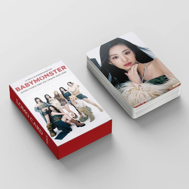 55 szt. Kpop BABYMONSTER nowy Album SHEESH karty Lomo HARAM HD fotokards dziewczyny fotokartka na kolekcja dla fanów prezent