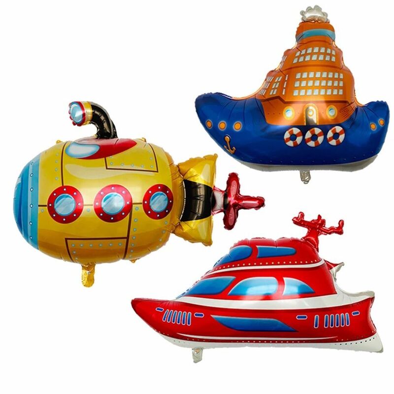 Birthday Party Decoration Kid Gifts Astronaut Submarine UFO Inflatable Toys Car Balloon Toy Airplane Aluminum Foil Balloon