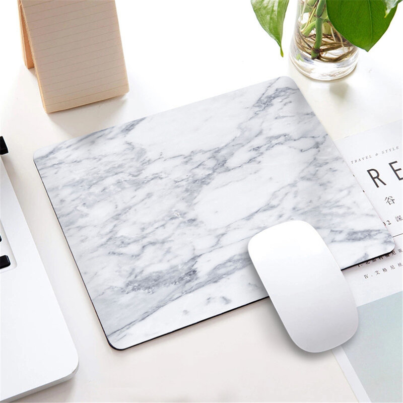 1PC tappetino per Mouse in Silicone tappetino per Mouse in marmo stile nordico per giochi Laptop poggiapolsi tappetino da tavolo Set da scrivania forniture per ufficio decorazioni per la camera