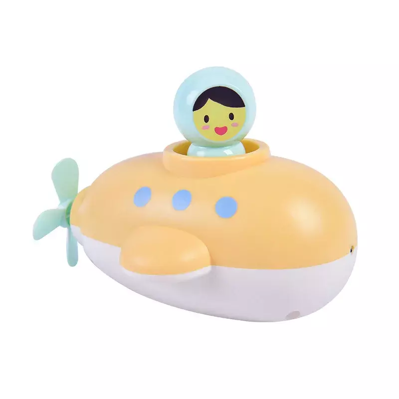 Children Bath Water Playing Toys Chain Boat Swim Floating Cartoon Submarine Infant Baby Early Education Bathroom Beach Gifts
