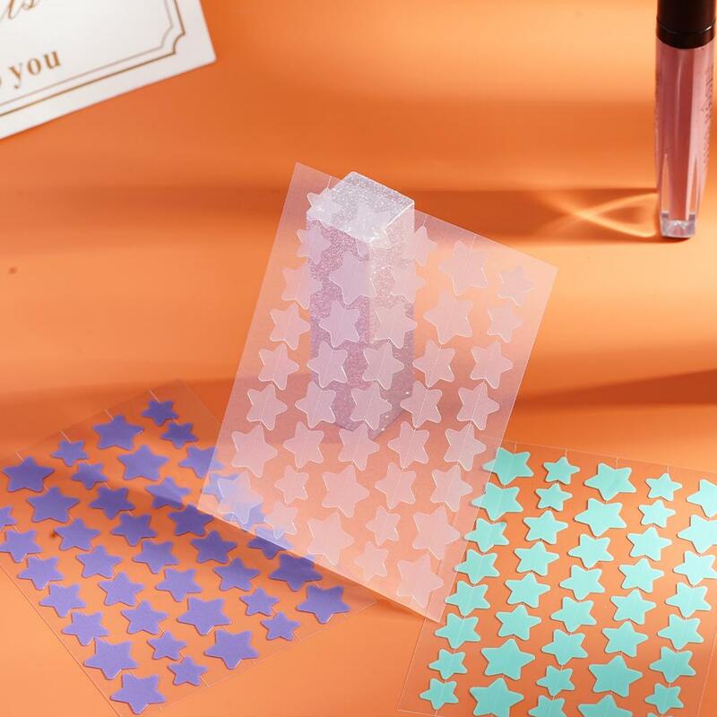 Parches de colores para el acné, pegatinas invisibles para el tratamiento del acné, con forma de estrella y corazón, 40 piezas