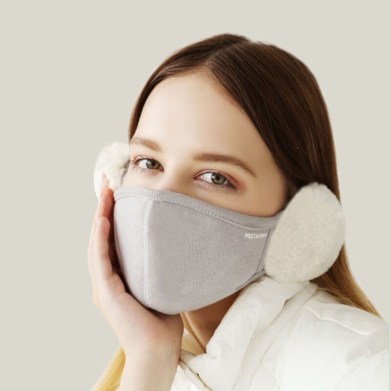 Fleece Earmuffs Mask Breathable Windproof Thermal Winter Mask Ear Warmer Ear Warmer Earflap Earflap Wrap Mask Ladies