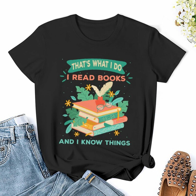 إنه ما أقوم به أنا أقرأ الكتب وأعرف أشياء تي شيرت ، قمصان بمقاسات كبيرة ، ملابس هيبي ، ملابس نسائية ، ملابس صيفية