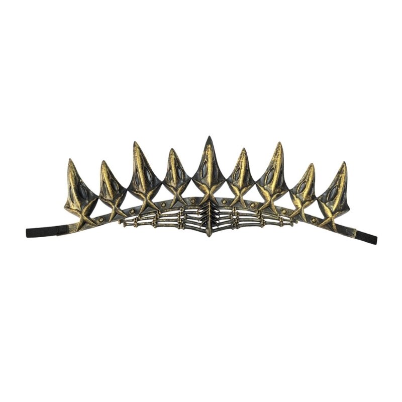 Diadema con coronas del rey real, accesorio para disfraz Halloween, coronas reales