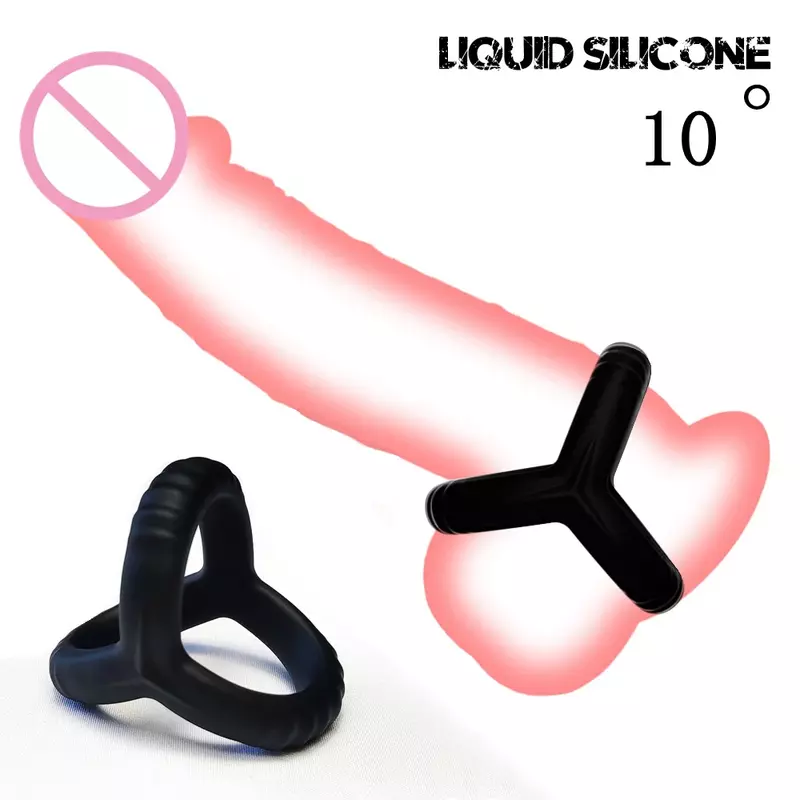 Anel do pénis do silicone reusável para homens, Ampliação do galo, Ejaculação atrasada, Brinquedos sexuais