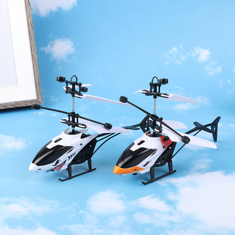 Mini Dron con Control remoto para niños, 2 canales, recargable, resistente a caídas, Avión de inducción, juguetes eléctricos