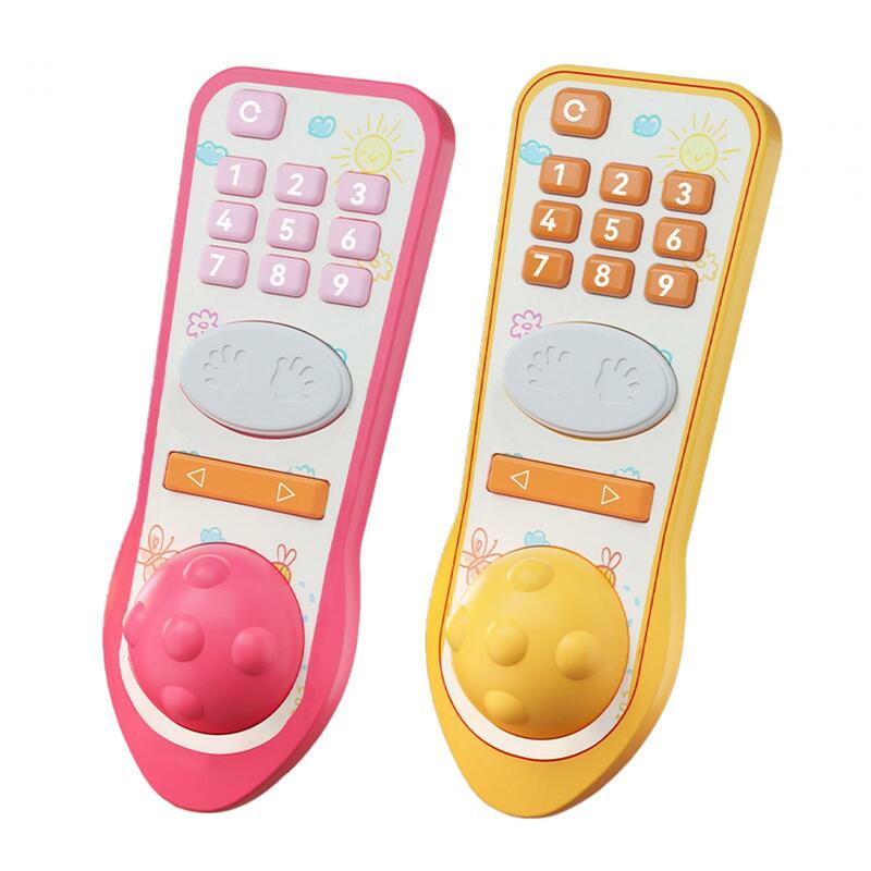 Mainan Remote Control bayi, mainan Remote Control TV musikal menyenangkan, mainan musik bayi untuk bayi 6 hingga 12 bulan hadiah ulang tahun bayi laki-laki perempuan