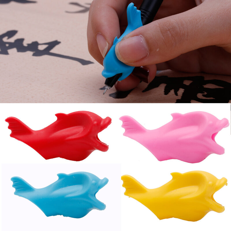 10 pezzi portamatite per bambini che scrivono tenere la presa della penna strumento di correzione della postura pesce Dropship