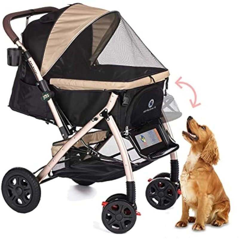 Pet Trolley Medium Dog Pet Stroller Extra-Long Premium Heavy Duty Dog/Cat/Pet Stroller Travel Carriage for Small Car for Dogs