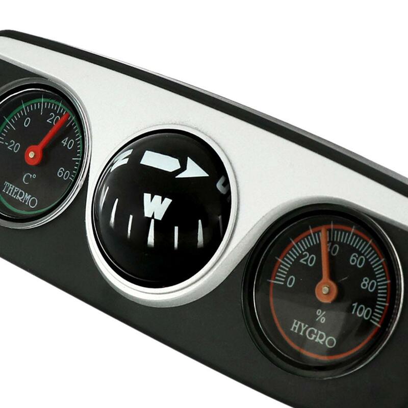 Kompas dasbor mobil, termometer kendaraan kompas navigasi kendaraan