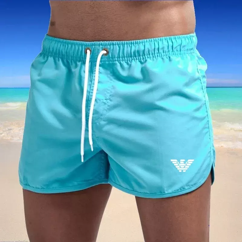 Pantalones cortos de playa para hombre, Bermudas informales ajustadas, de secado rápido, a la moda, para gimnasio y Fitness