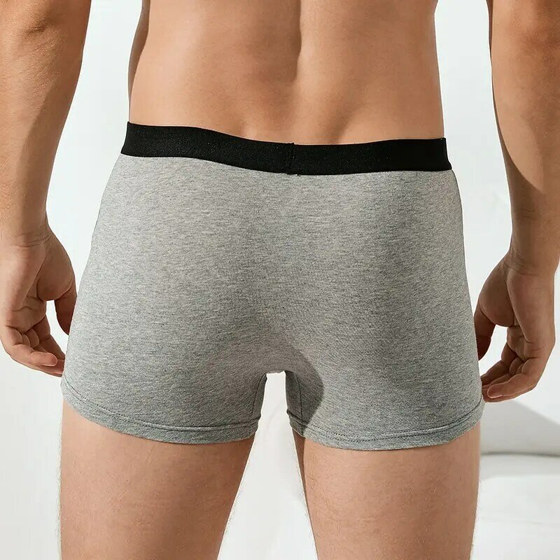 กางเกงในผ้าฝ้าย2ชิ้น/ล็อตสำหรับผู้ชาย, กางเกงในบ็อกเซอร์ชั้นในสุดเซ็กซี่กางเกงในชายกางเกงขาสั้นความร้อนชุดชั้นในสุดเซ็กซี่