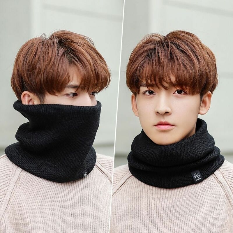 Fashion Soft Knitted Neck Warmer Sport Scarf Women Men Face Cover Winter Skating Running Warm Scarves Thick Cold-proof Collar