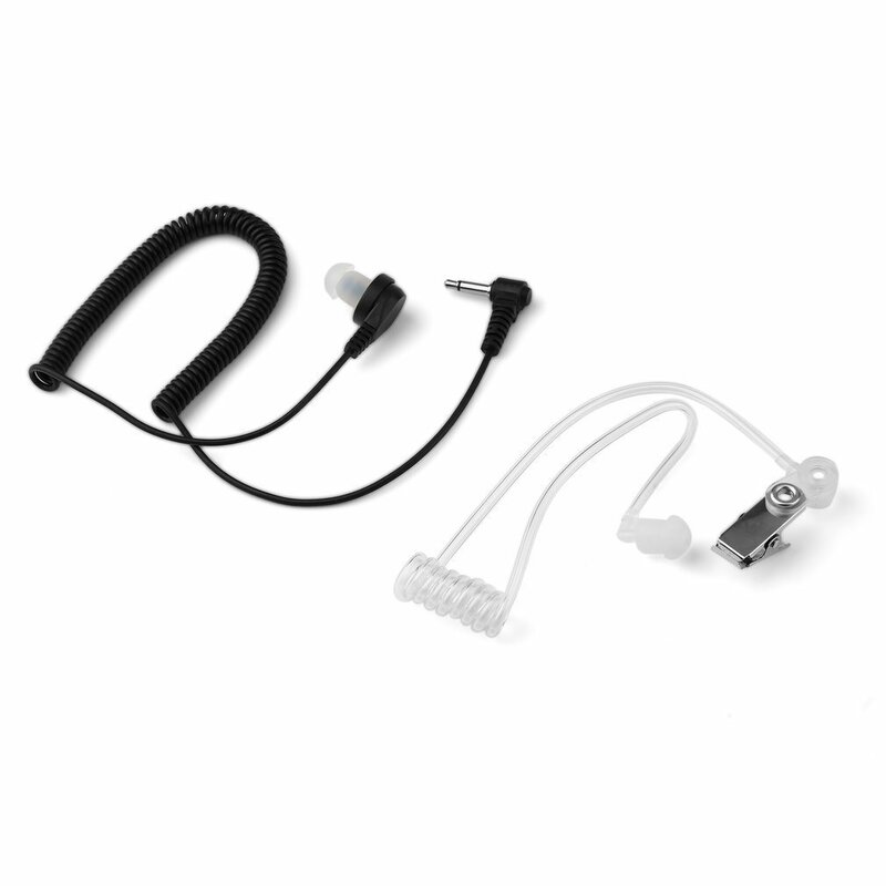 Ordinary 3.5mm Single Listen Receive Only Covert Acoustic Tube Earpiece Headset For Two Way Radio Speaker Flexible Mic Microphon