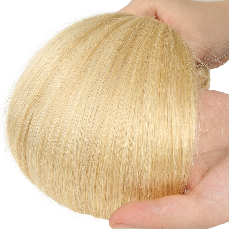 Sleek-Bundles de cheveux humains blonds 613, extensions de cheveux raides, tissage de cheveux brésiliens, 26 po