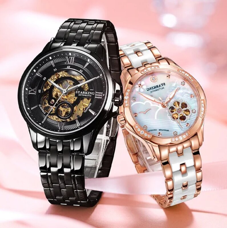 Часы Starking с изображением императора, оптовая продажа, женские механические часы с перекрестными краями, подарок на день Святого Валентина, часы для пар