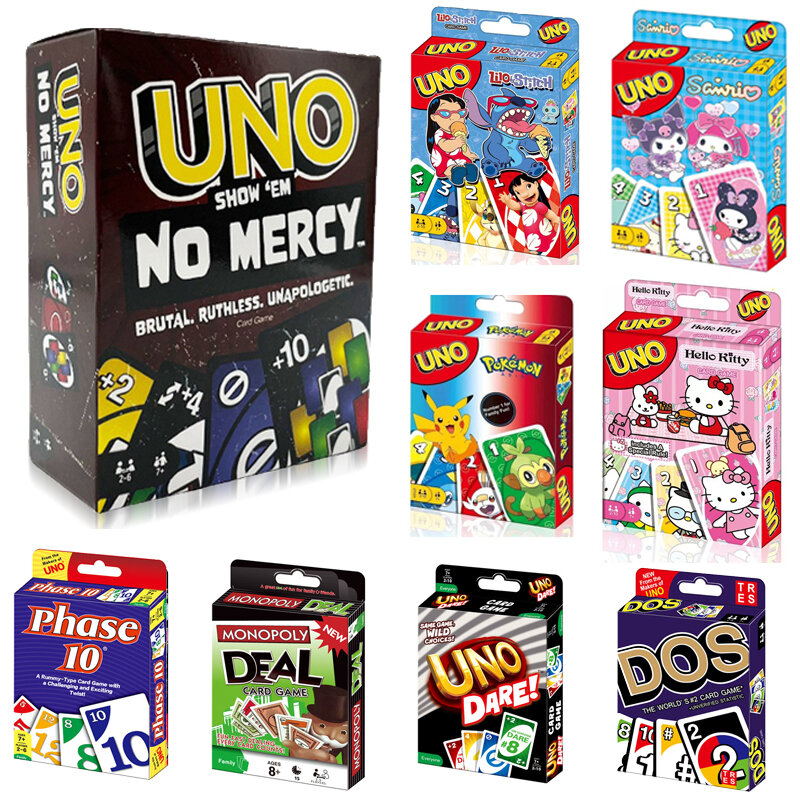 Mattel UNONo mercy Game juegos de cartas de bebé interestelar, entretenimiento familiar divertido, juego de mesa, póker, juguetes para niños