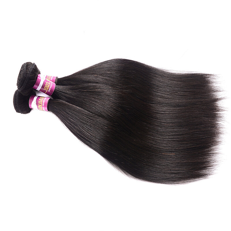 1/3/5/7Pcs Silky Straight Human Hair Bundles 50g/Pc Double Weft Indian Remy Hair Extension Natural Color 8-20 Inch