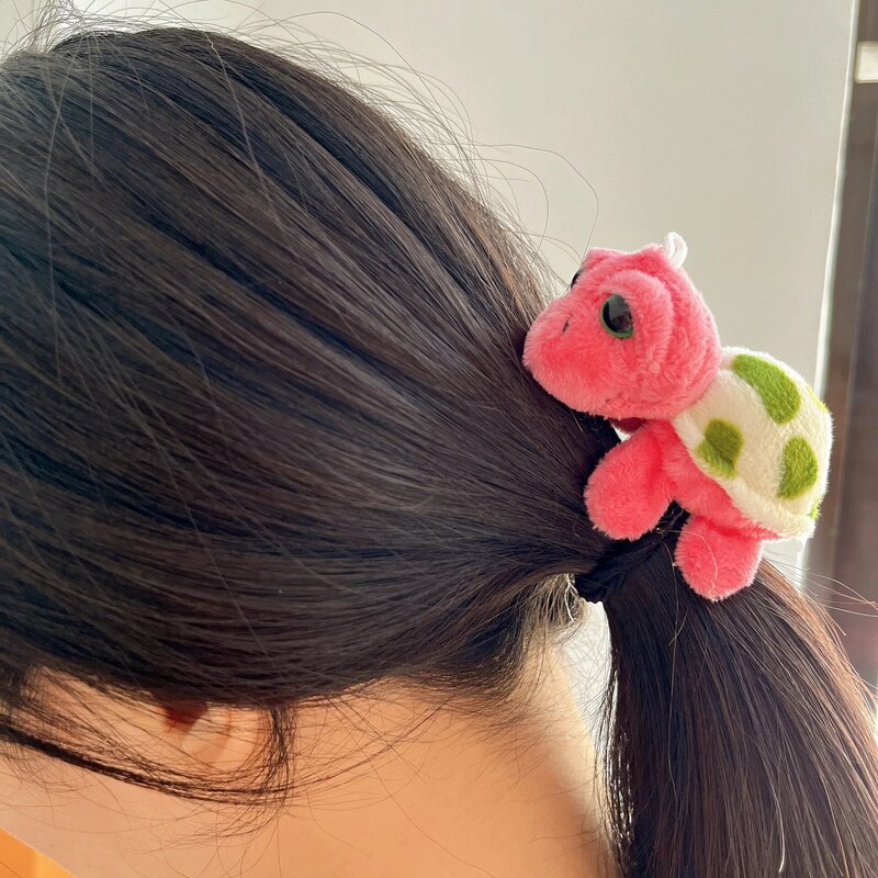 Cute Plush Turtle Elastic Hair Bands Girls Rubber Band For Kids Sweets Scrunchie Hair Ties Clips Headband Baby Hair Accessories