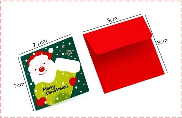 24 Pcs/lot Christmas Greeting Card Kids Mini Blessing Envelope New Year Postcard Gift Card Xmas Party Festival Products