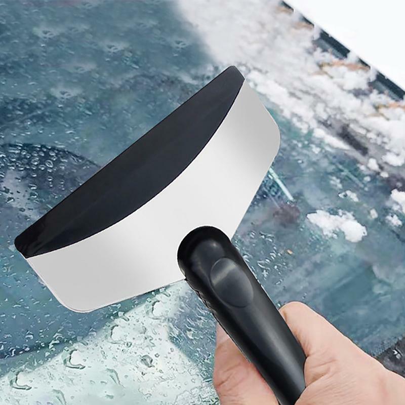 Pengeruk es salju mobil ringan pegangan nyaman sekop salju lipat sekop salju portabel untuk menghilangkan es
