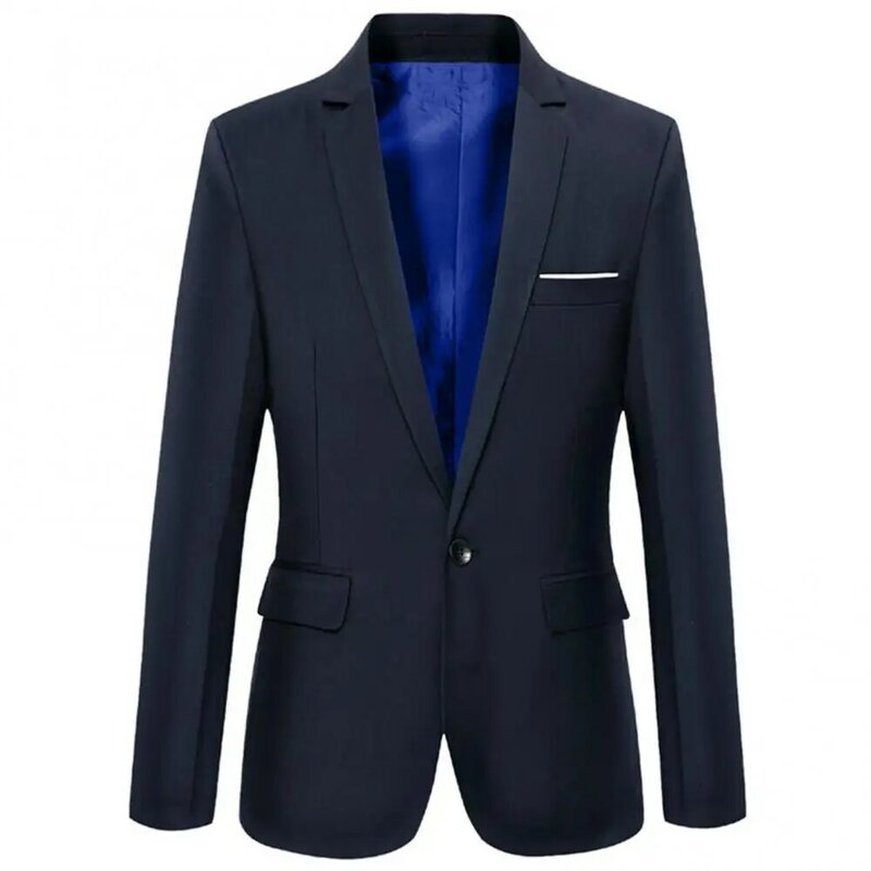 Männer Blazer Jacken 2023 Feste Farbe Langarm Revers Slim Fit Business-Blazer Anzug Mantel Outwear Marke Mens Casual Blazer mäntel