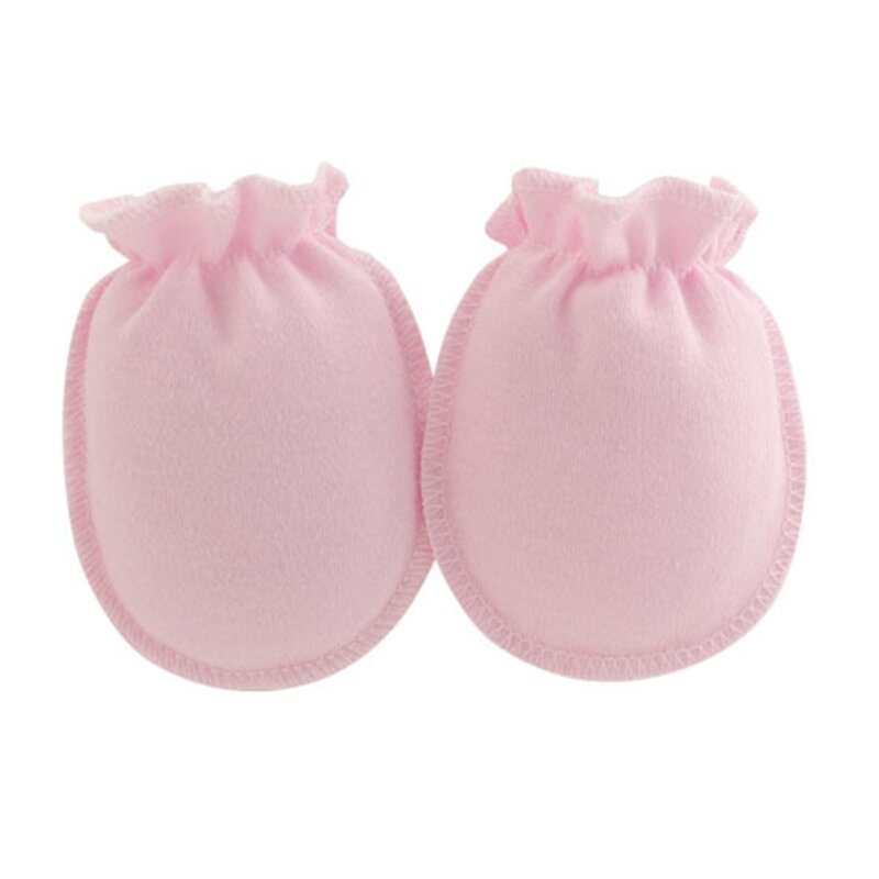 Gants anti-rayures pour nouveau-né, 5 paires, gants couleur unie pour bébé, mitaines unisexes
