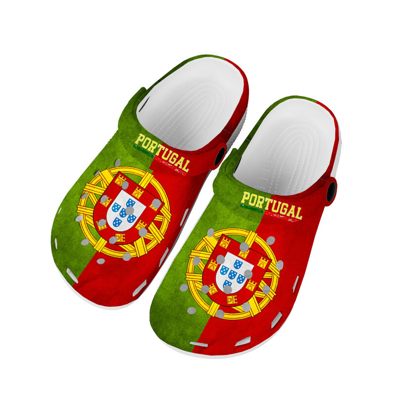 البرتغال العلم المنزل قباقيب مخصص أحذية المياه رجل إمرأة مراهق البرتغال حذاء حديقة تسد تنفس الشاطئ حفرة النعال