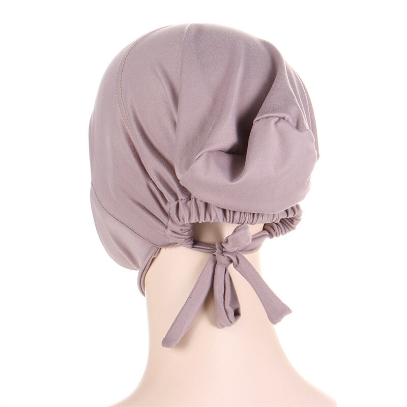 New Hot tinta unita Ramadan donne musulmane Hijab Jersey Cap elastico copertura completa sciarpa musulmana berretti islamici Underscarf Turbante Mujer