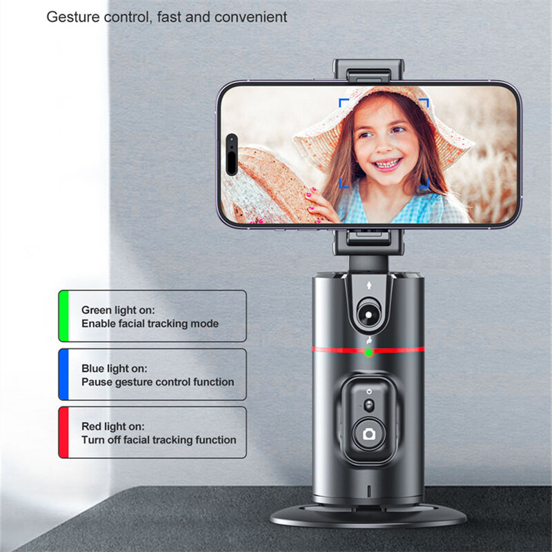 Fangtuosi 2024 Nieuwe 360 Rotatie Gimbal Stabilisator Selfie Stick Monopod Desktop Tracking Gimbal Ptz Voor Tiktok Smartphone Live
