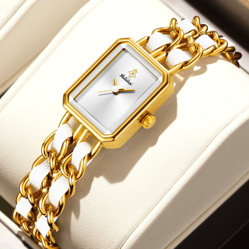 YaLaLusi-Relógio Ion Chapeamento A Vácuo com Caixa para Senhoras, Cor Dourada, Presente Removedor De Marca De Luxo, Novo, Modelos Quentes, 2022