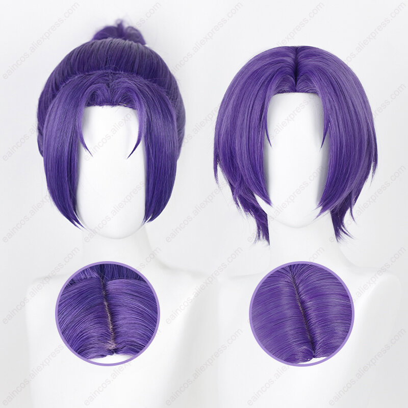 Парик для косплея из аниме Reo Mikage, термостойкие короткие фиолетовые искусственные волосы, 30 см