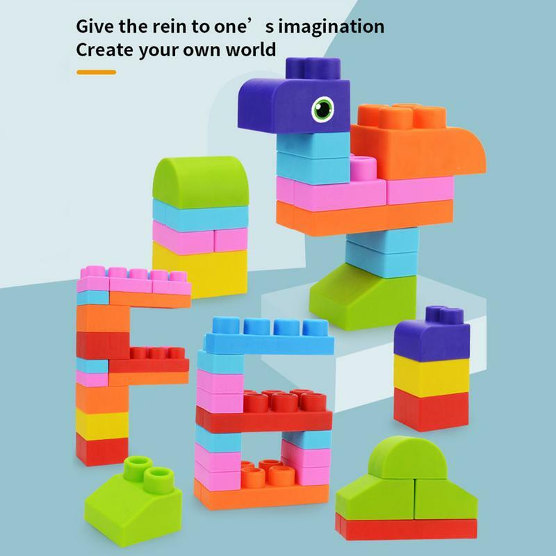 Baustein Set weiche Stapel blöcke für das frühe Lernen großer Baustein Spielzeug für Kinder im Alter von 1-3 Geburtstags geschenk für