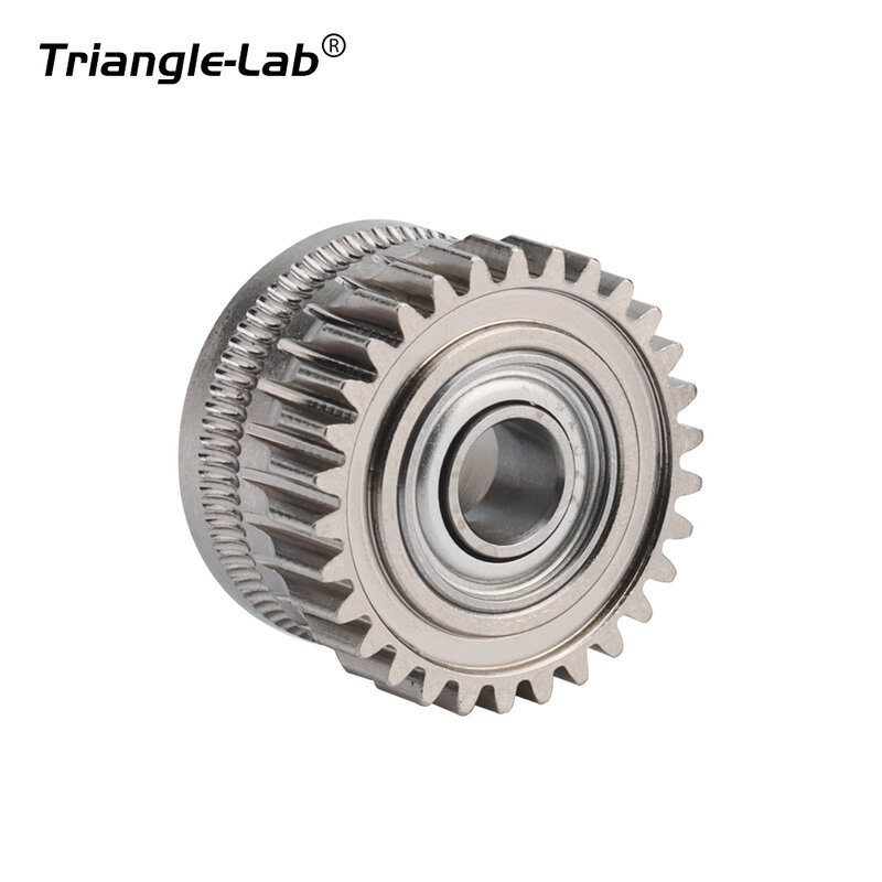 Trianglelab-Todo o filamento de metal Drive Gear para Creality, K1 Max Deluxe Gear, niquelado, alta dureza, K1C EXtruder, K1