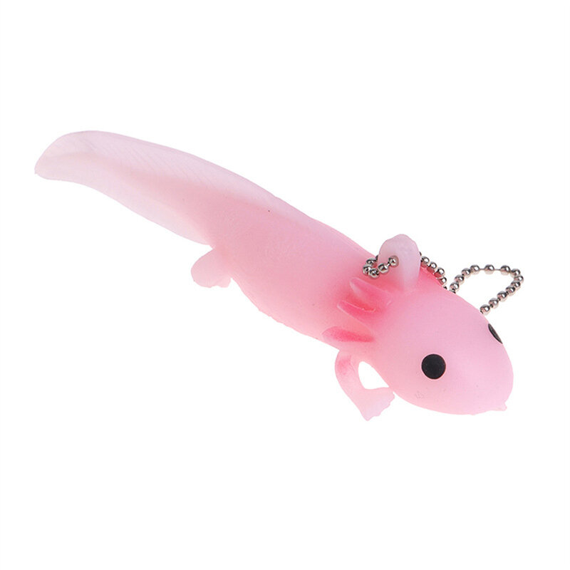 Llavero Antiestrés con forma de pez Salamande gigante, juguete antiestrés para apretar, broma, mordaza, regalo divertido