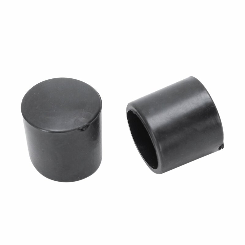 50 Pcs Black Rubber PVC Flexible Round End Cap Round 12mm Foot Cover