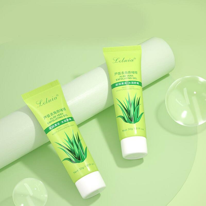 Gel exfoliante de Aloe Vera, exfoliante facial, Gel blanqueador para el cuidado y la belleza corporal, productos hidratantes, Control refrescante, 60g