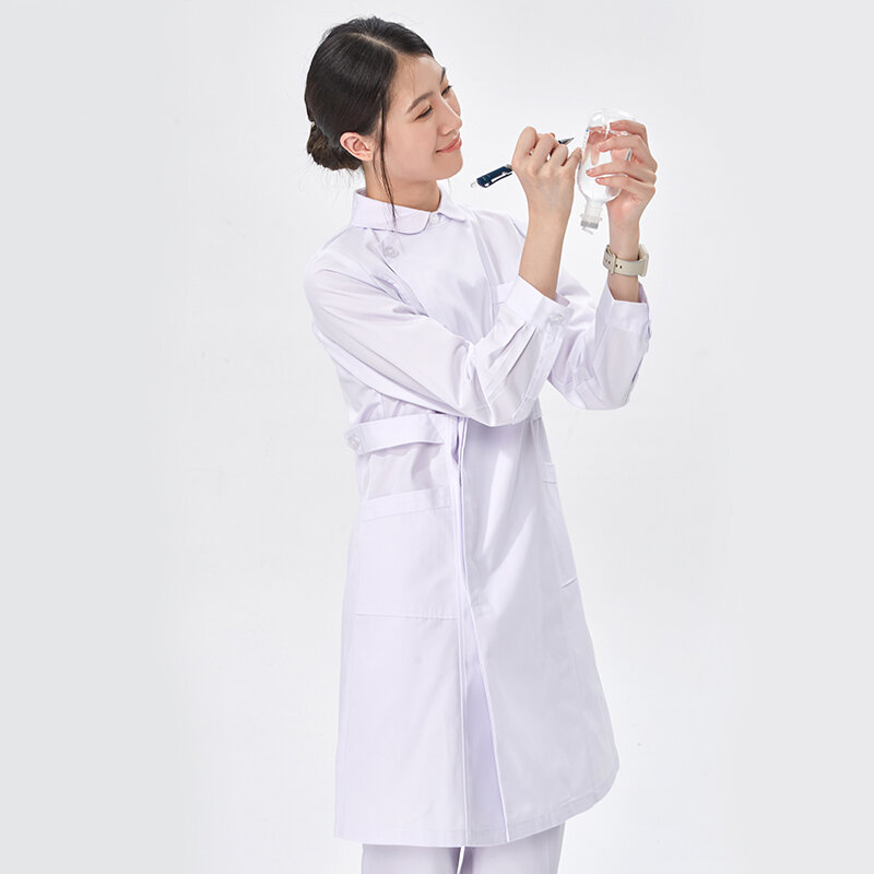 白い看護師の制服ドレス,女性の医療ユニフォーム,半袖作業服,病院の作業服,903