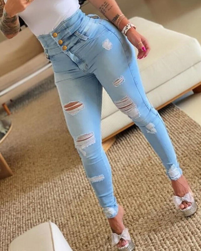 Брюки-карандаш женские джинсы брюки-карандаш облегающие с высокой талией повседневные длинные брюки-футляр джинсовые брюки с завязкой Y2k брюки весна 2024