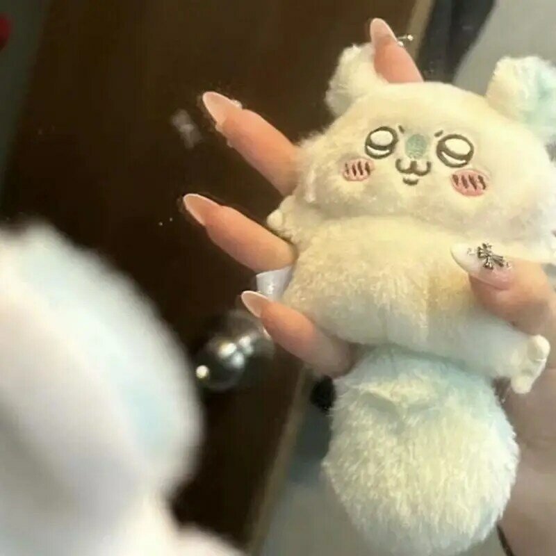Juguete de peluche Chiikawa de Anime Kawaii, Momonga, llavero colgante de bolsa de muñeca suave, regalo pequeño de dibujos animados para niñas