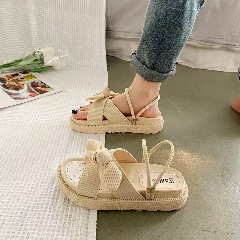 Популярная женская летняя обувь sandays De Tacon, сказочный стиль, новинка 2020, улучшенная Модная студенческая обувь на платформе, римские фото